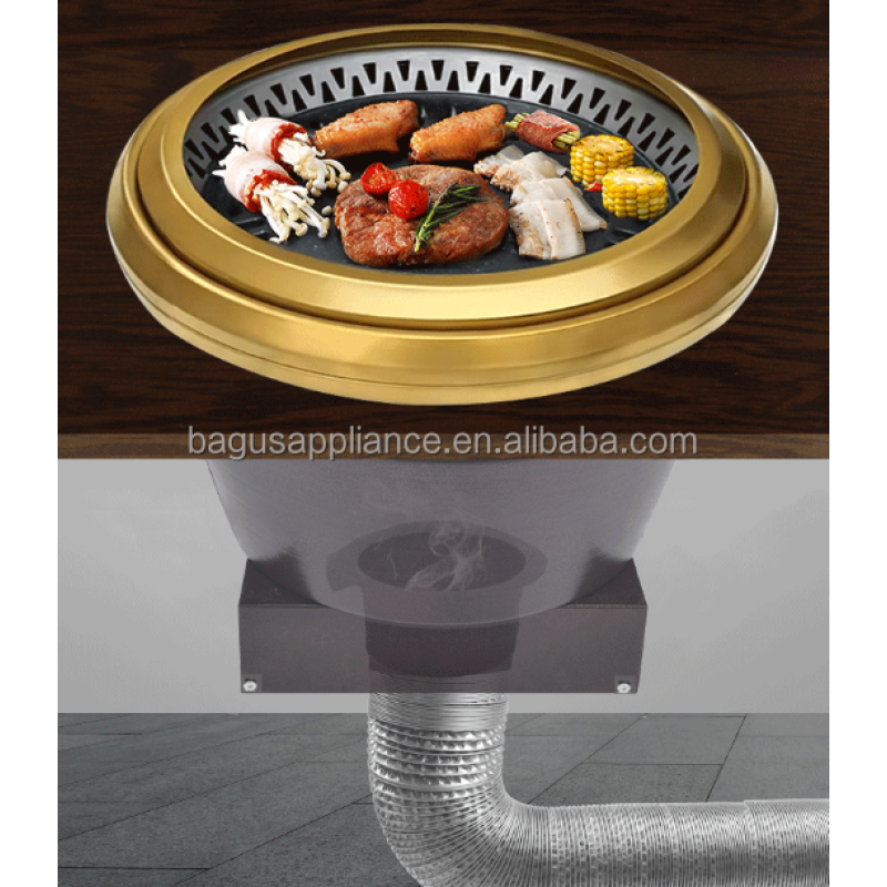 Electric BBQ Grill Factory - Top Selling Restaurant Round Embedded