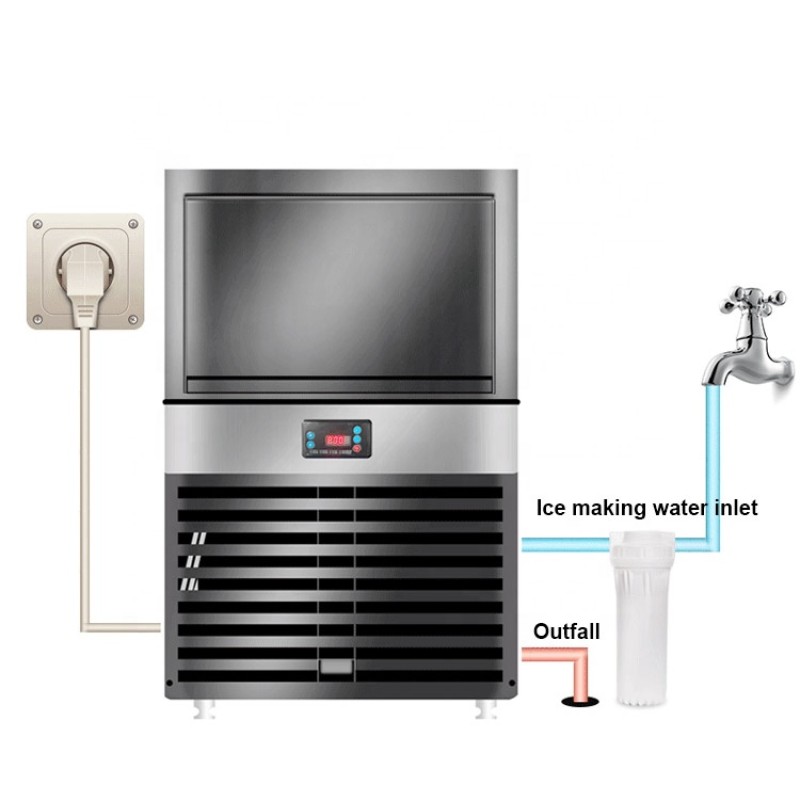 Block Ice Maker Manufacturer - 40-80kg Commercial Coffee Shop