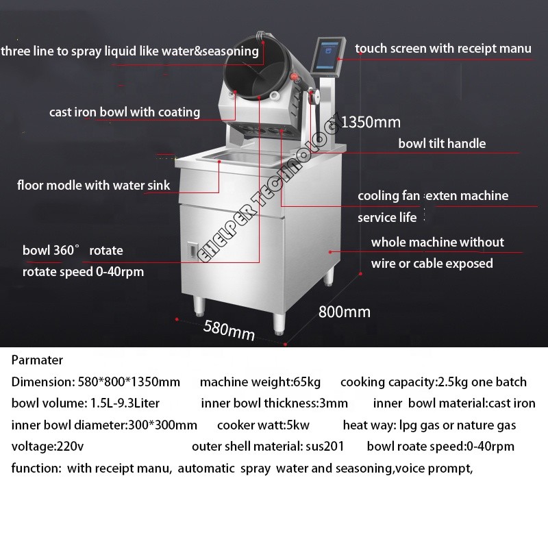 AI Cooking Pot Supplier - Small Fully Automatic Built-in Menu