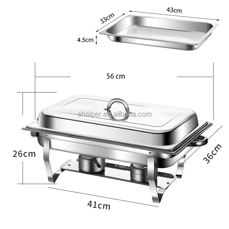Chafing Dish Manufacturer - Rectangle Stainless Steel 9L