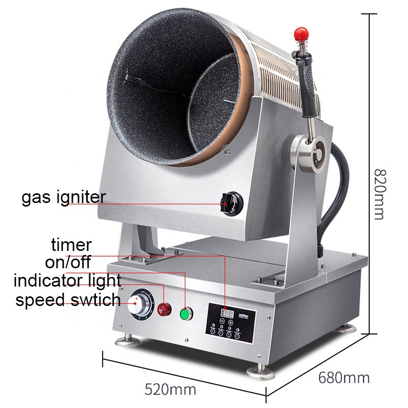 Nut Frying Machine Factory - Automatic Stirring Cooker Robot
