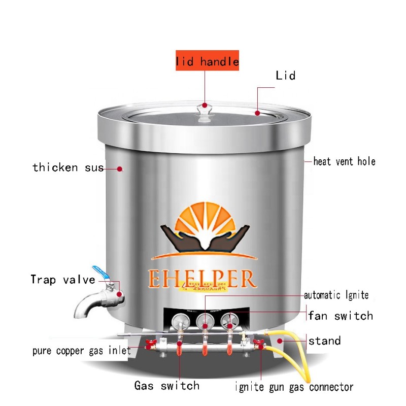 Boiling Tank Manufacturer - Industrial Gas 60-600L Cook Pot