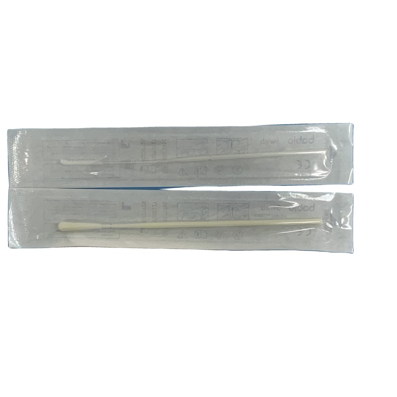 Disposable flocked pharyngeal swabs for saliva sampling nucleic acid detection in independent packaging available