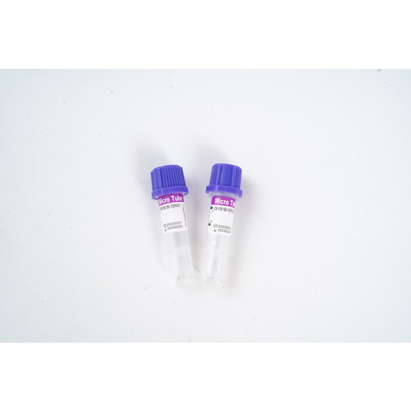 Non-Vacuum Micro Blood Collection Tube (EDTA/Clot/Plain/Heparin/Glucose, PP 0.5ml, 8 * 45mm)