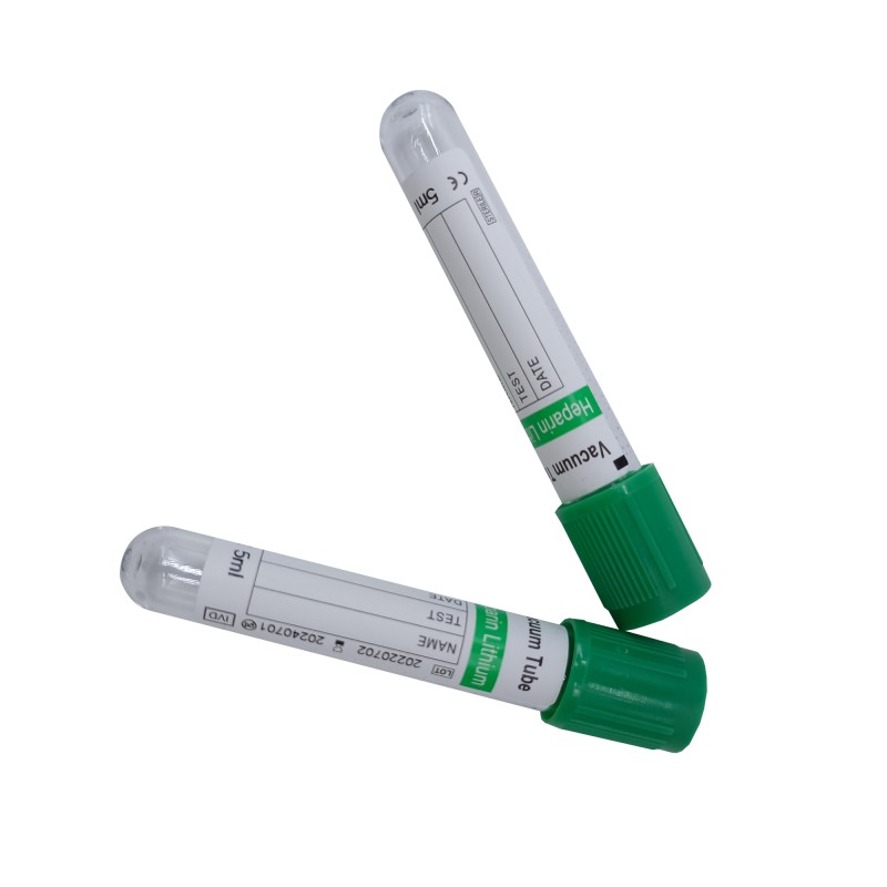 Heparin Sodium/Lithium Blood Collection Tube 13x75mm Non-Vacuum PP 1-4ml for Plasma Tests
