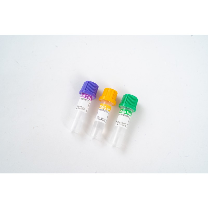 Non-Vacuum Micro Blood Collection Tube (EDTA/Clot/Plain/Heparin/Glucose, PP 0.5ml, 8 * 45mm)