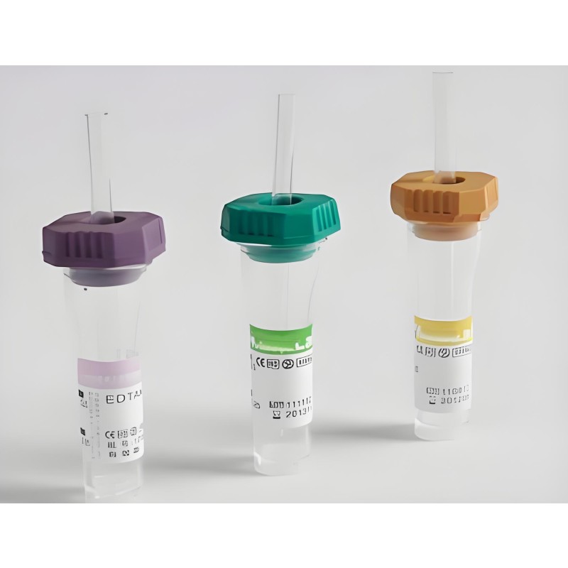 Non-Vacuum Micro Blood Tube with Capillary (EDTA/Clot/Plain, PP 0.5ml, 8 * 45mm)