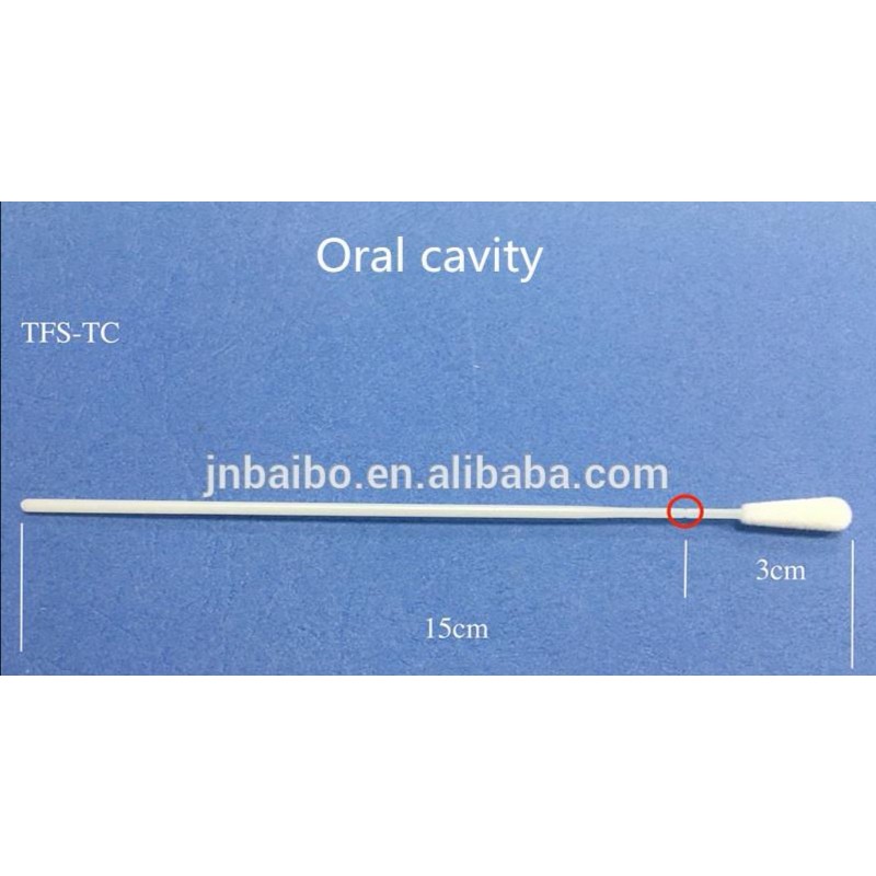 Disposable flocked pharyngeal swabs for saliva sampling nucleic acid detection in independent packaging available