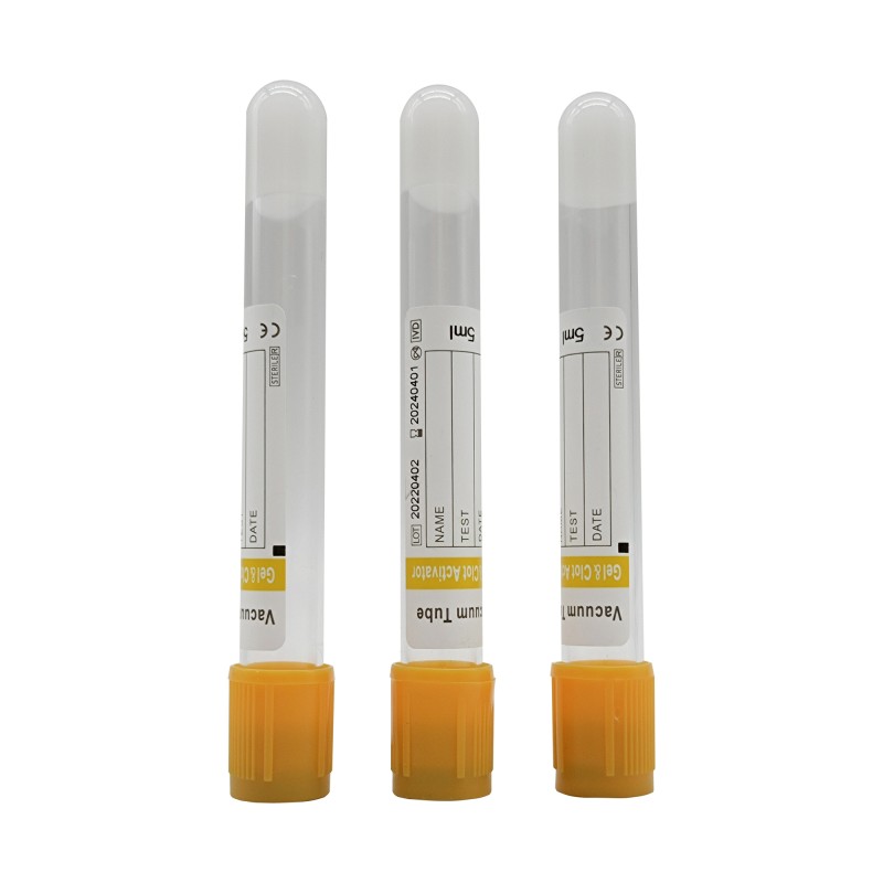 Vacuum Blood Collection Tubes with Gel + Clot Activator (Glass/PET, 1-10ml, 13*75/100mm, 16*100mm)