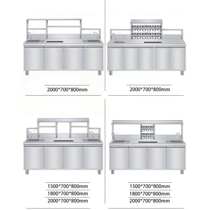 Milk Tea Workbench Manufacturer - Stainless Steel Operation