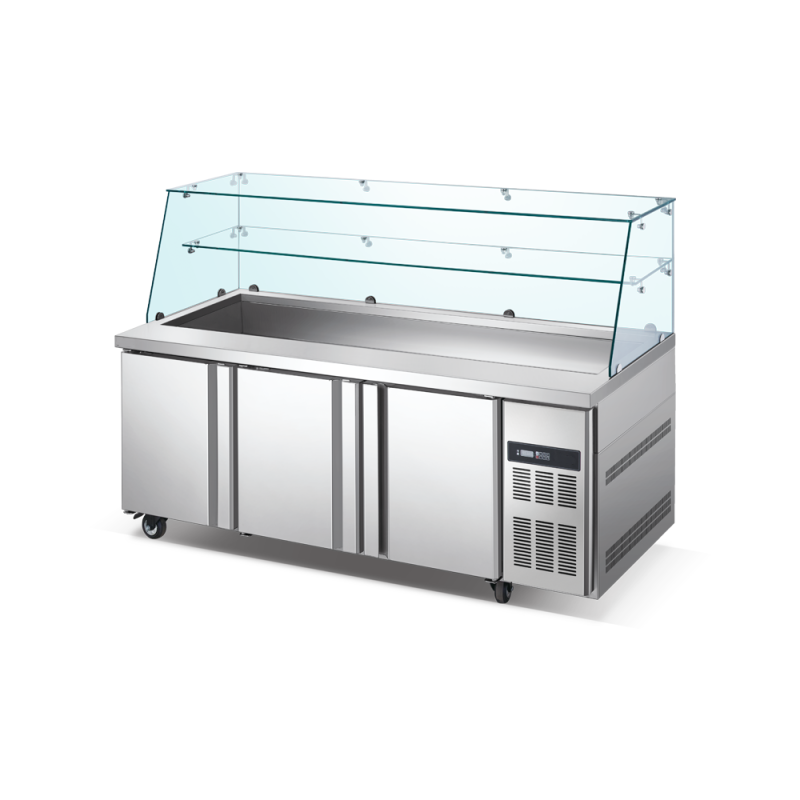 Under Counter Refrigerator Factory - Salad Bar Glass Cover