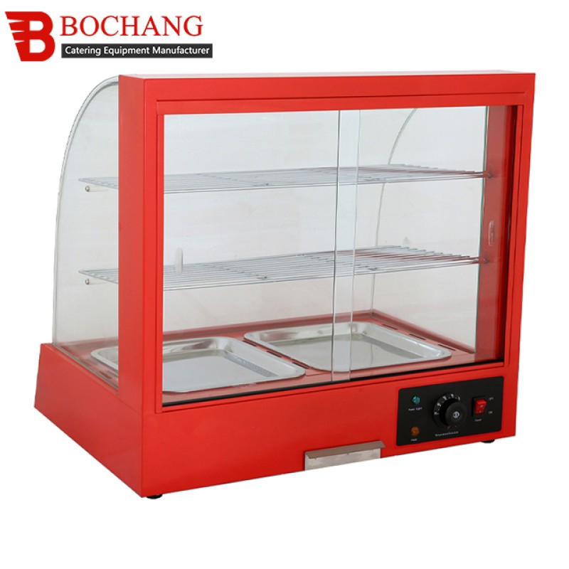 Food Warmer Showcase Factory - Curved Glass 3 Layers Hot