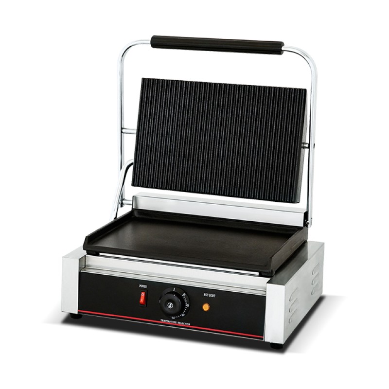Panini Grill Supplier - Single Plate Electric Grooved