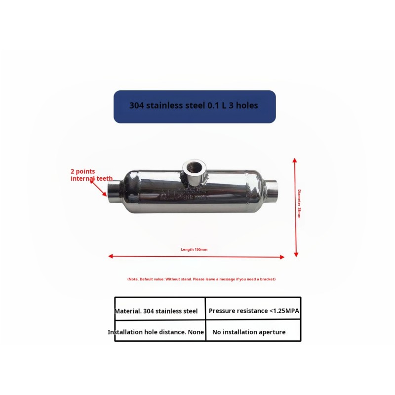 Air Tank Factory - Small 304 Stainless Steel 0.5L Compressed