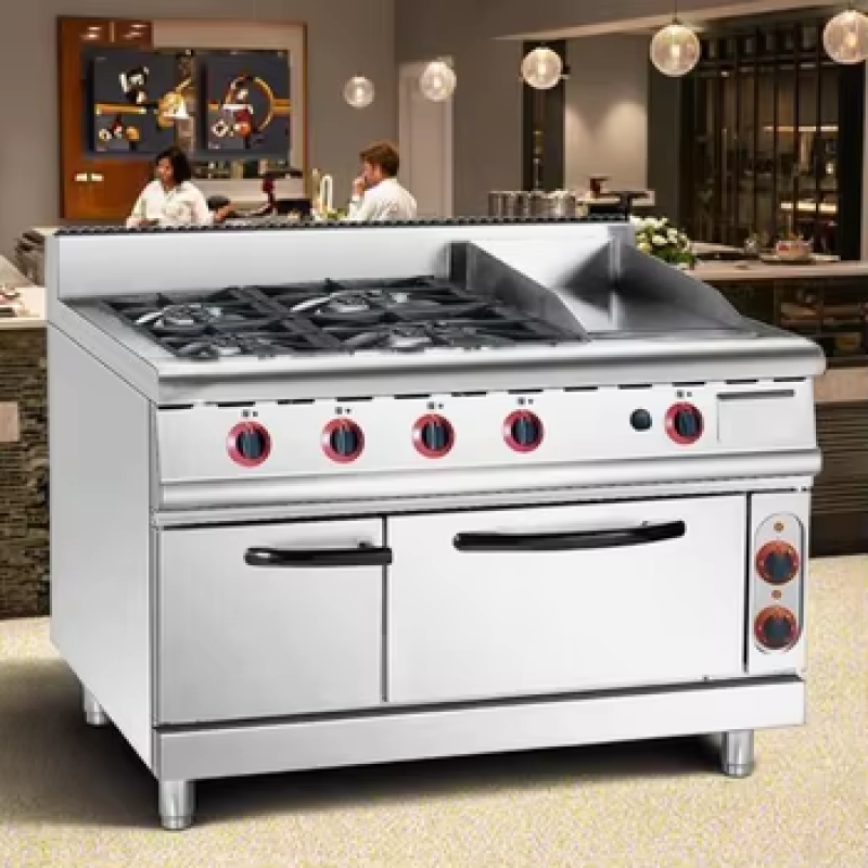 Gas Cooker Range Manufacturer - 2025 Hot Sale 4 Burner Griddle Oven