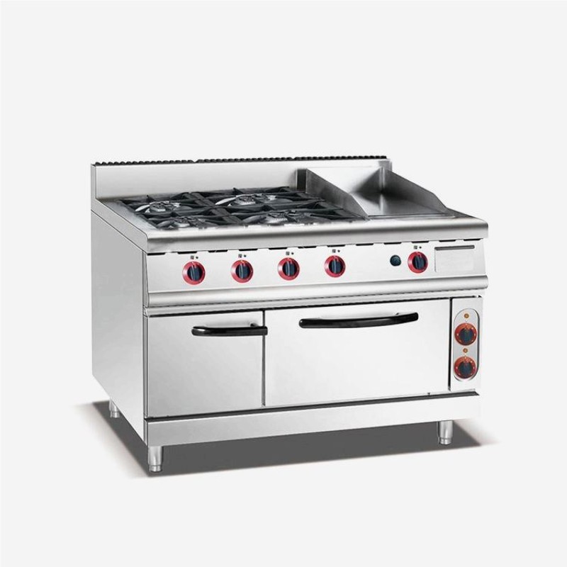Gas Cooker Range Manufacturer - 2025 Hot Sale 4 Burner Griddle Oven