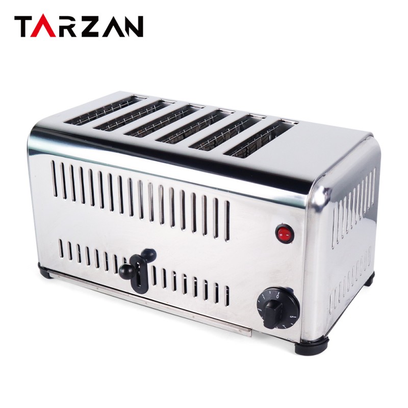 Electric Toaster Supplier - Restaurant Breakfast 6 Slices Stainless