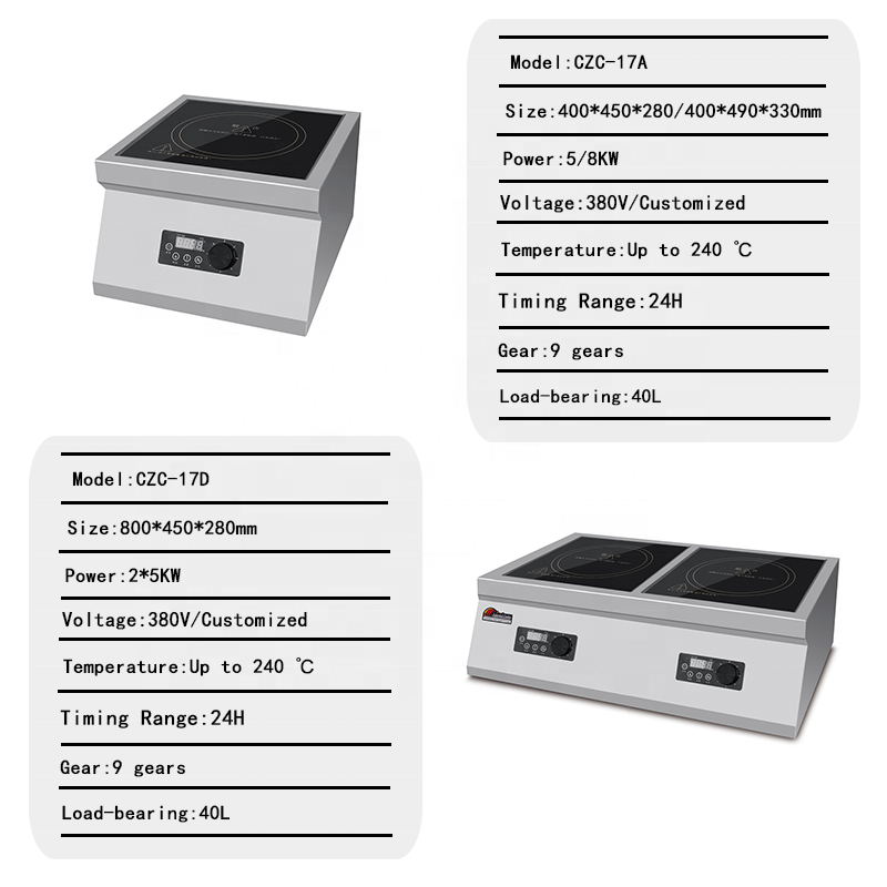 Double Cooktop Supplier - 5000W Stove Hob Professional 2 Burner