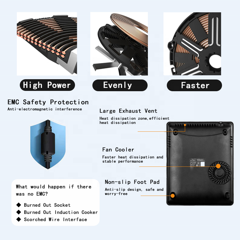 Induction Cooker Manufacturer - 2000W Piano Cottura Induzione Home