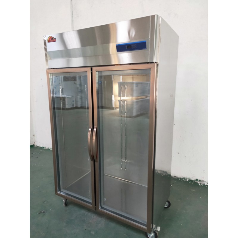 Beer Fridge Factory - Double Glass Door Vertical Display Freezers