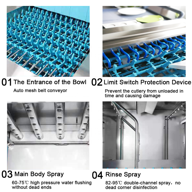 Conveyor Dishwasher Manufacturer - Tunnel Pass Through Industrial Line