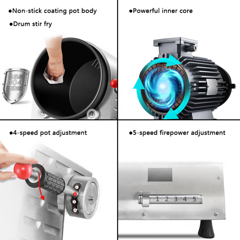 Fried Rice Machine Factory - Gas Induction Tilting Rotating Wok