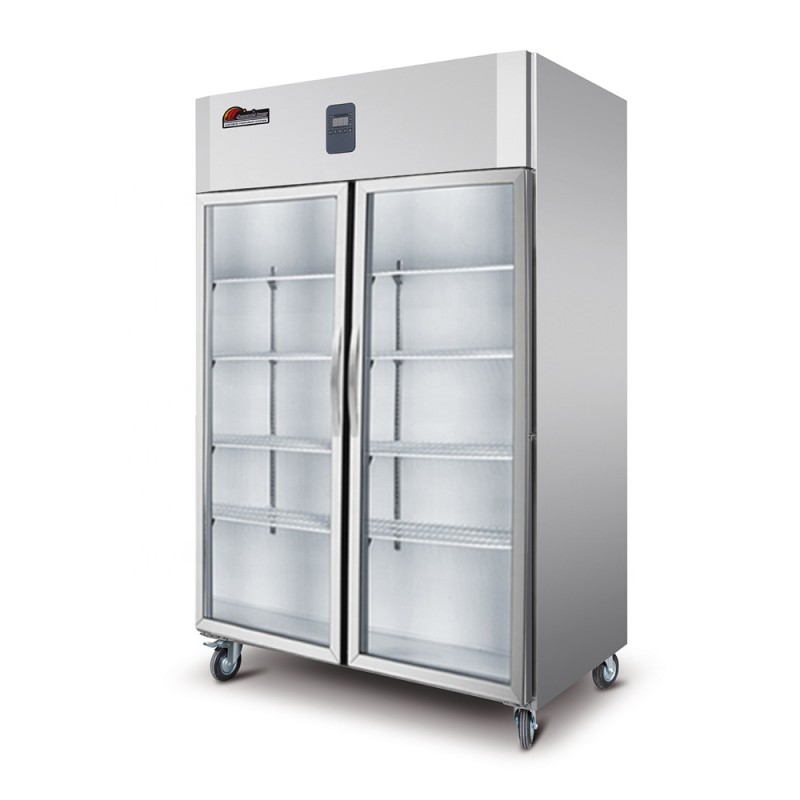 Beer Fridge Factory - Double Glass Door Vertical Display Freezers