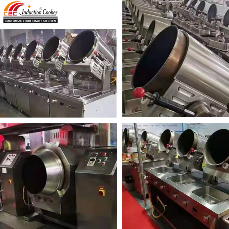 Fried Rice Machine Factory - Gas Induction Tilting Rotating Wok