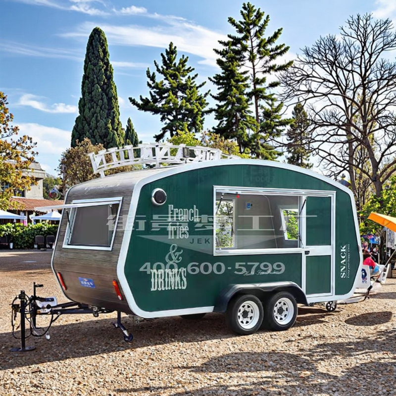 Mobile Food Truck Supplier - Galvanized Trailer Fryer Griddle Cart
