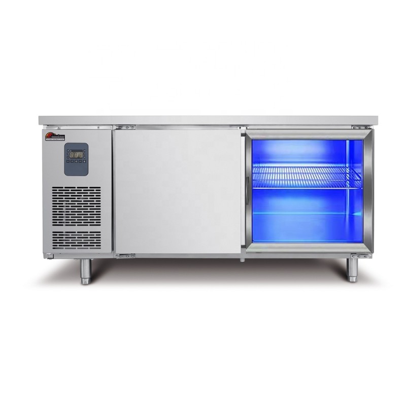 Bar Fridge Factory - Undercounted Table Freezer Glass Door
