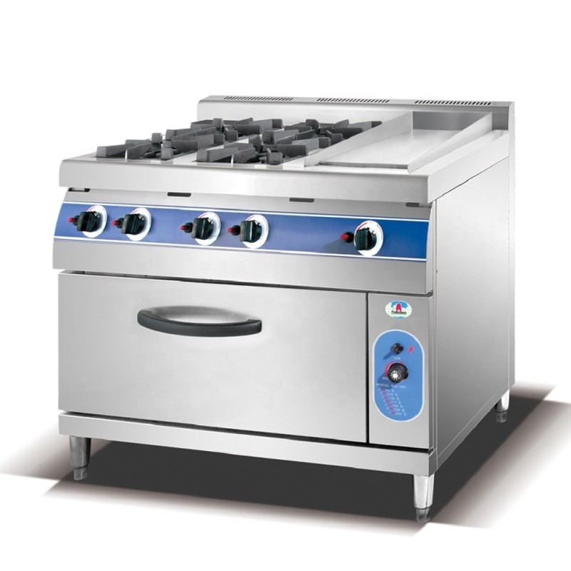 Gas Cooker Supplier - Commercial Stainless Steel 4 Burners Plate