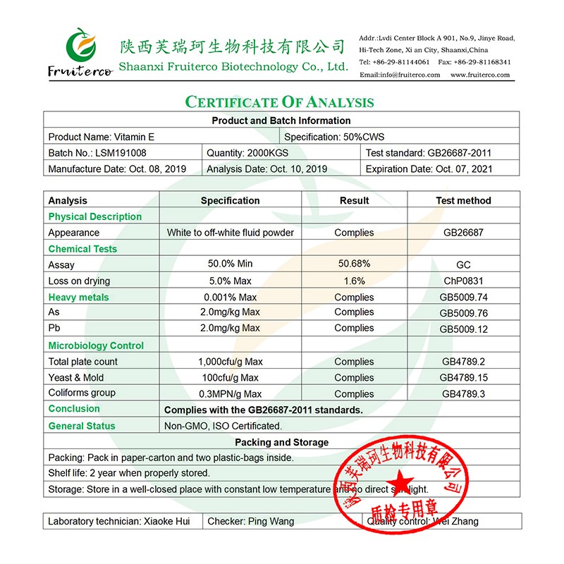 Wholesale Bulk Alpha-Tocopherol Vitamin E Powder D-Alpha-Tocopherol, DL-Alpha-Tocopherol, Vitamin E