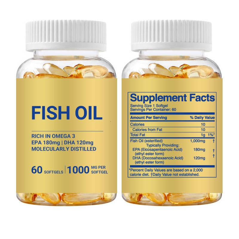 Omega3 Fish Oil Softgel Capsules Deep Sea Fish Oil DHA Omega Capsules