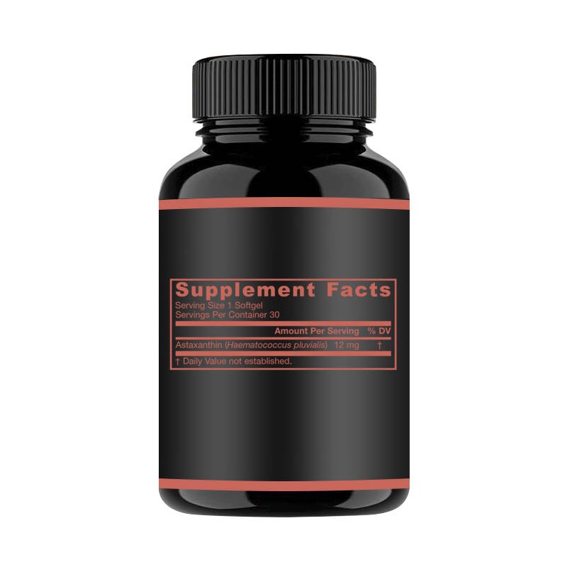 Natural Astaxanthin Dietary Supplements 12mg Astaxanthin Softge Capsules