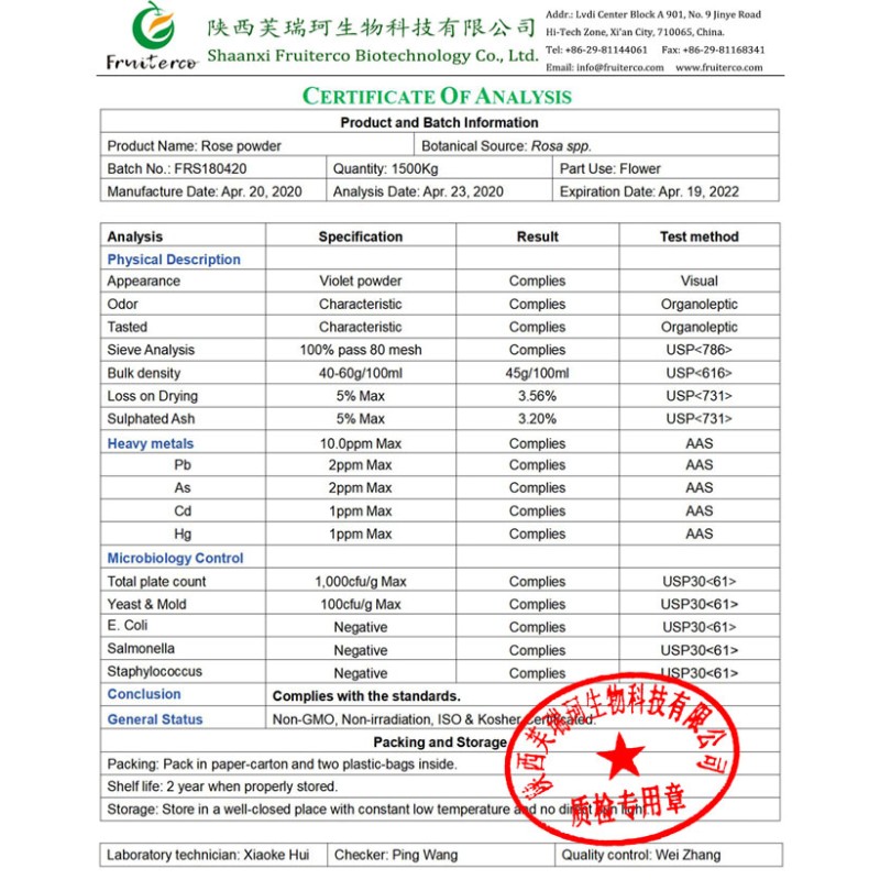 Private Label 100% Natural Rose Extract Rose Petal Powder Rose Powder