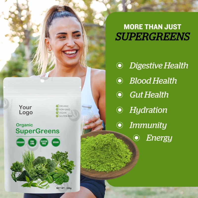 Dietary Fiber Mixed Vegetables Supplements Organic Super Greens Supergreens Powder