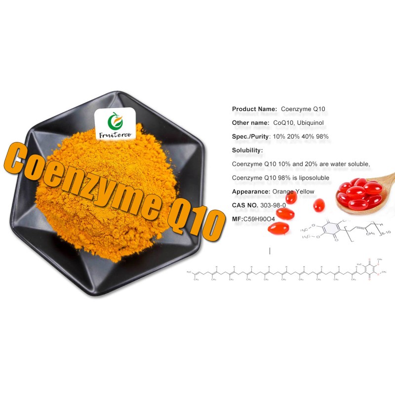 Wholesale Bulk Ubiquinol 303-98-0 Raw Material 98% Coq10 Co Enzyme Coenzyme Q10 Powder