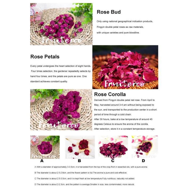100% Pure Natural Organic Rose Petal Powder Food Grade Rose Juice Powder