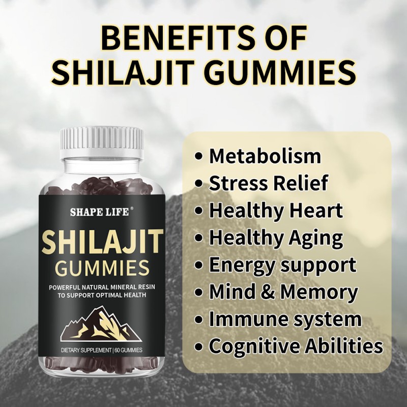 OEM Shilajit Supplements Fulvic Acid Gummy Organic Shilajit Gummy