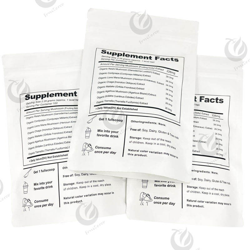 8 in 1 Mushroom Blend Powder Organic Inonotus Obliquus Hericium Erinaceus Ganoderma Lucidum Powder -  Mushroom Complex