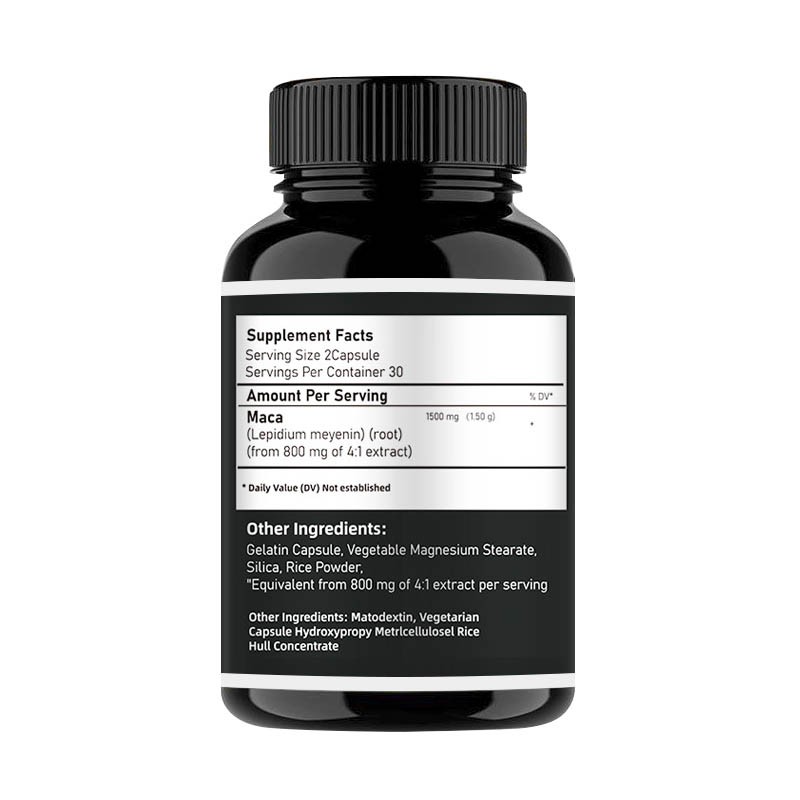 Fruiterco Private Label Maca Supplements Maca Root Extract Capsules Maca Root Capsules