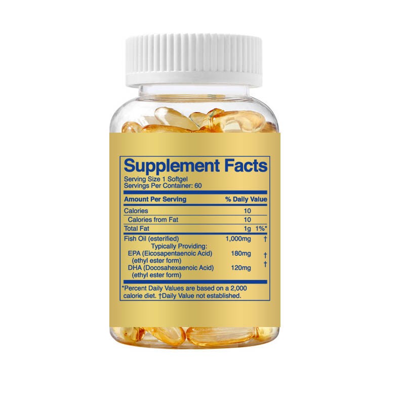 Omega3 Fish Oil Softgel Capsules Deep Sea Fish Oil DHA Omega Capsules