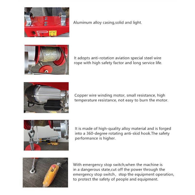 Electric Hoist Supplier - PA1000 Remote 1000kg Mini Lift