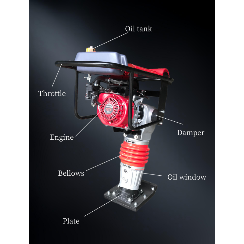 Gasoline Rammer Manufacturer - HCR125 5.5HP Impact Compactor