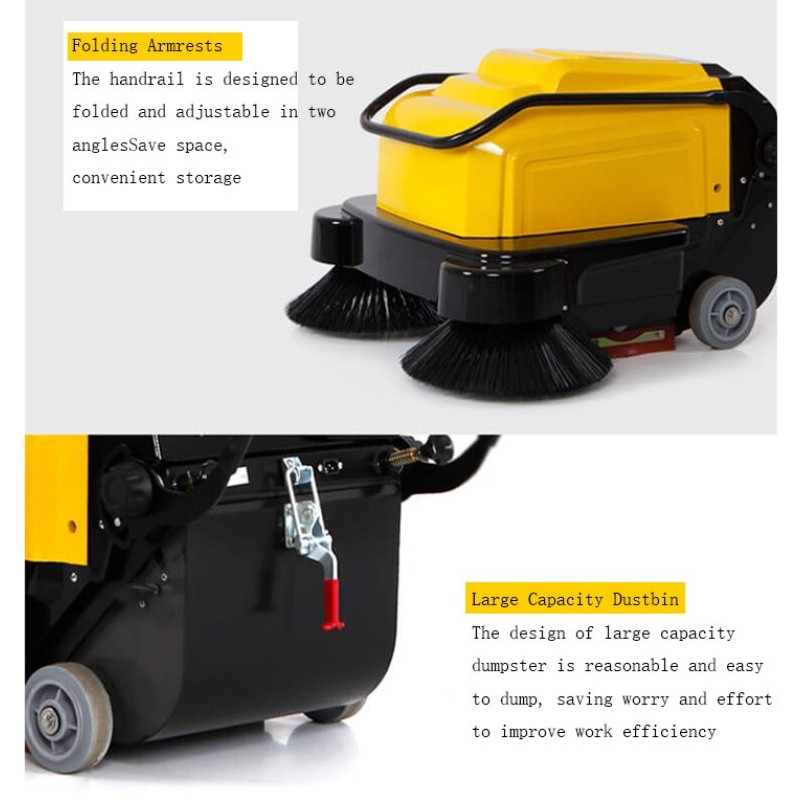 Industrial Sweeper Supplier - 65kg 35L Walk-behind Cleaning