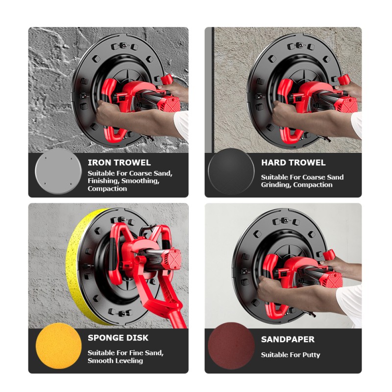 Wall Plaster Sander Supplier - 6800w 2 LED Lights Wet