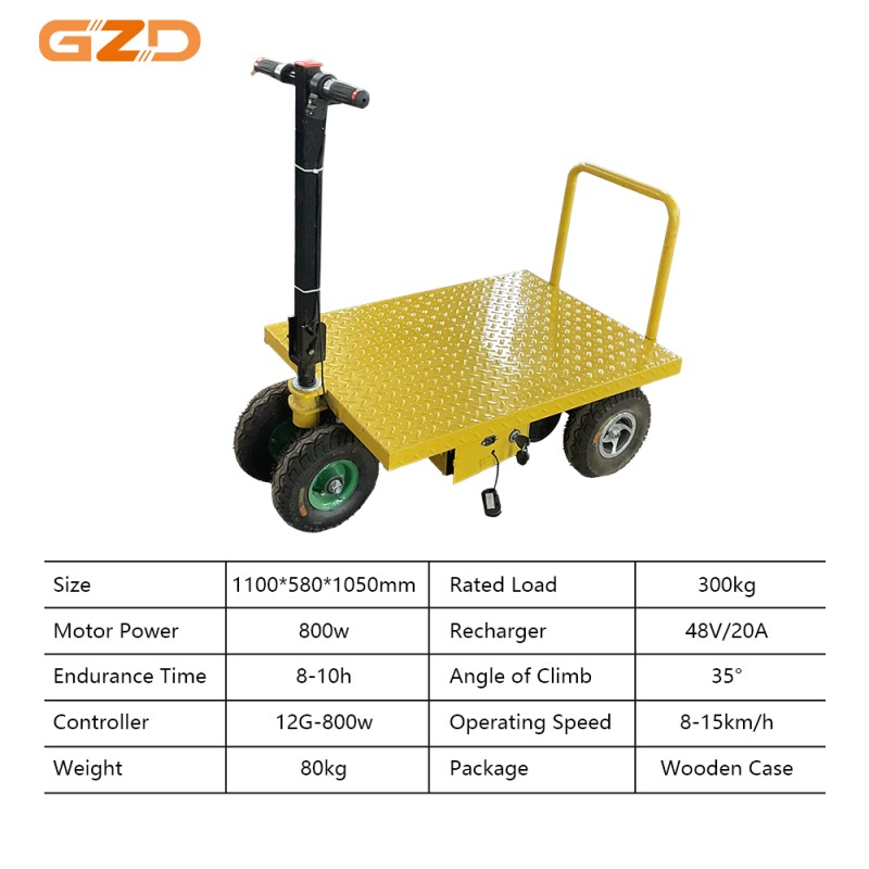 Flatbed Trolley Supplier - Electric Farm Cart 300kg