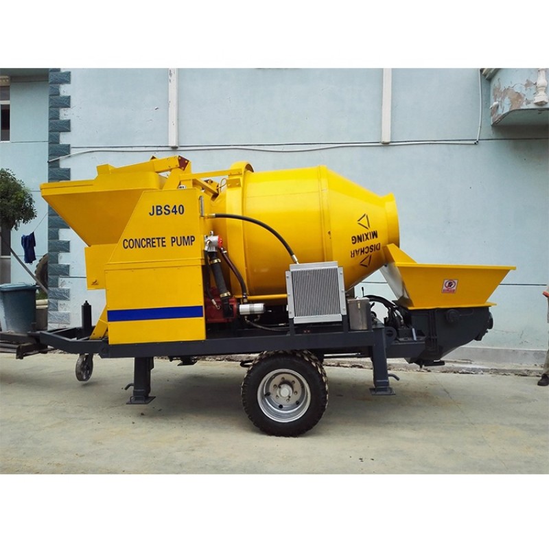 Trailer Mixer Pump Manufacturer - Small 40m3/h Concrete JBS40-10-84R