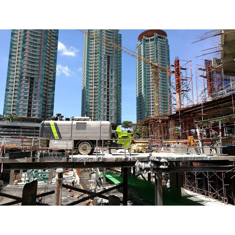 Portable Concrete Pump Factory - Zoomlion 60m3/h HBT60.13.90SU