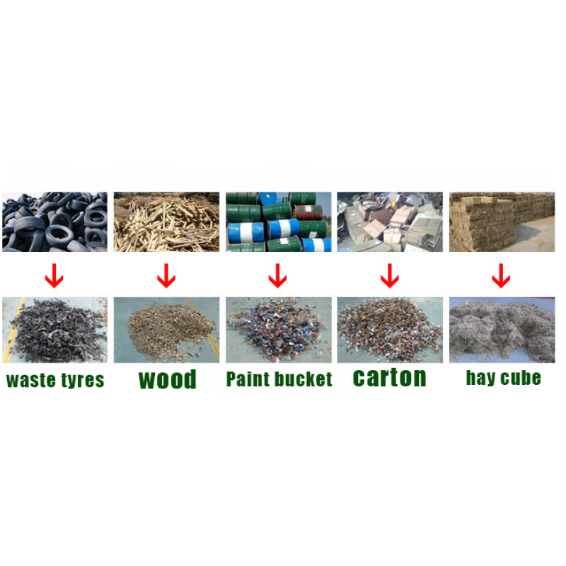 Plastic Shredder Factory - Used Car Big Size Steel Tyre Crusher Small